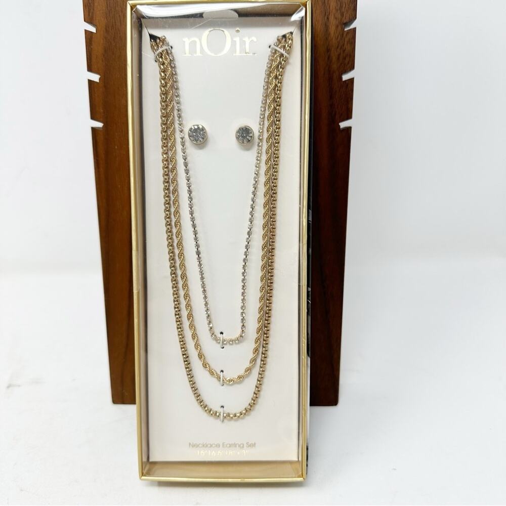 NOIR JEWELRY Necklace/Earring Set NWT